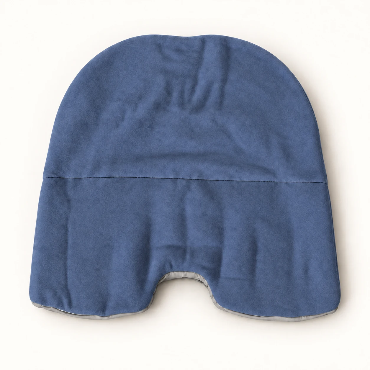 Blue MYSLUNA weighted sleep hood, exterior product photo